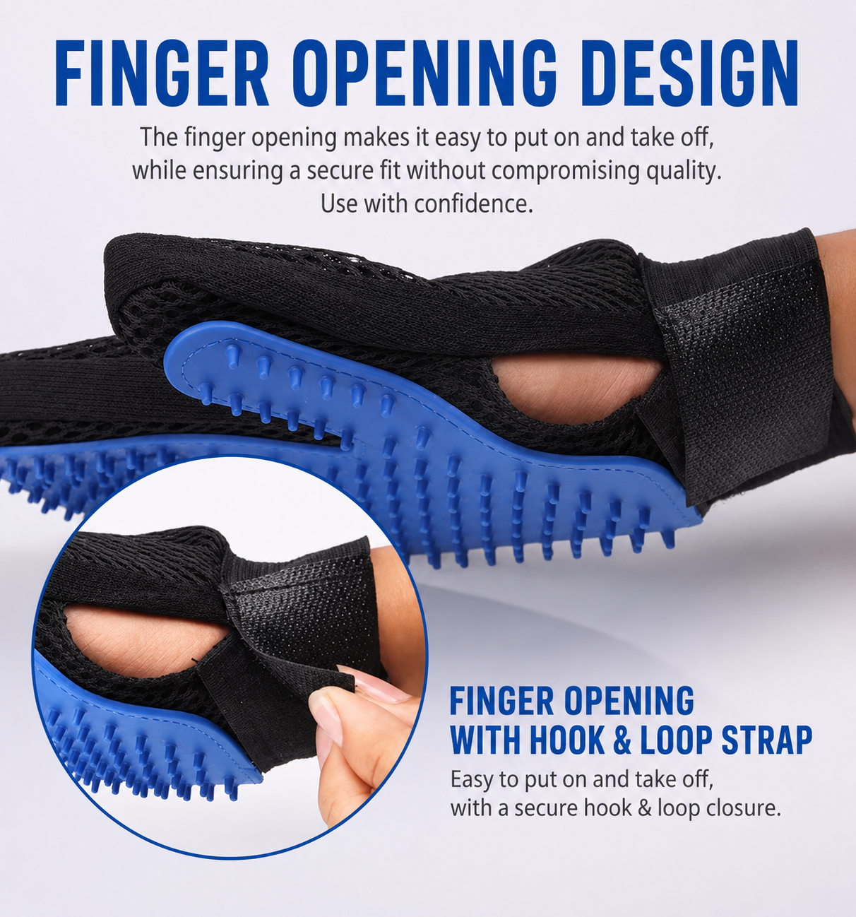 2-in-1 Pet Grooming & Massage Glove - Gentle Deshedding Brush for Cats & Dogs