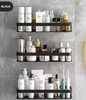 Premium No-Drill Space Aluminum Shower Caddy - Strong Suction Bathroom Shelf