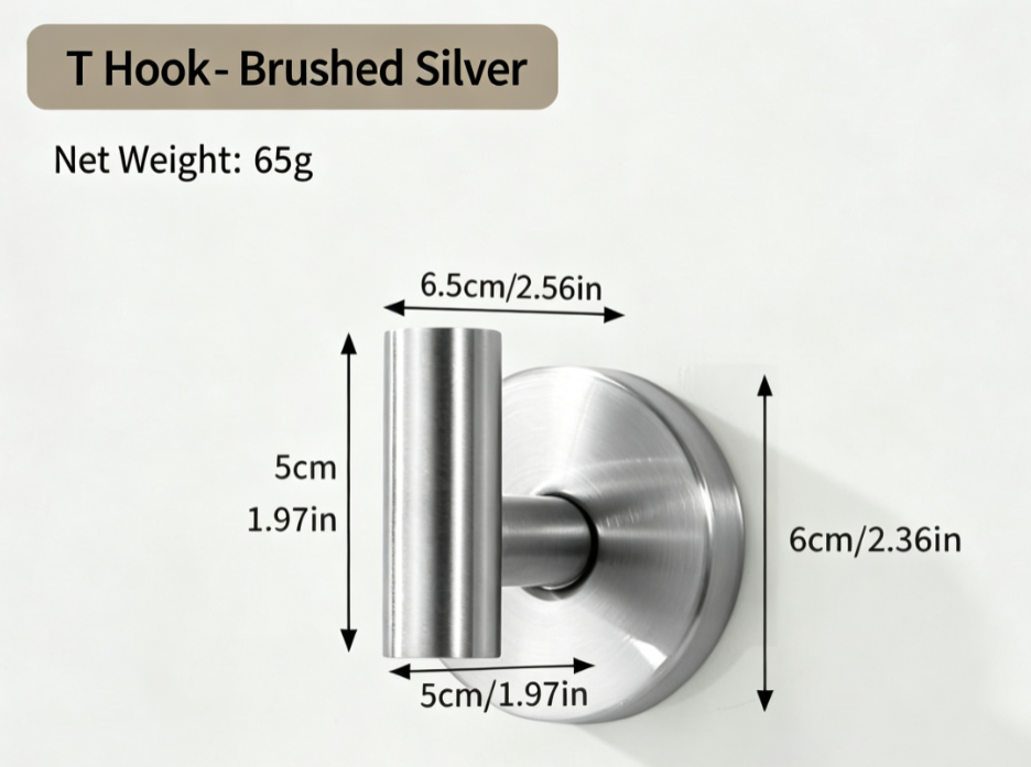Heavy Duty Stainless Steel Vacuum Suction Cup Hooks – No-Drill Wall Mount Organizer
