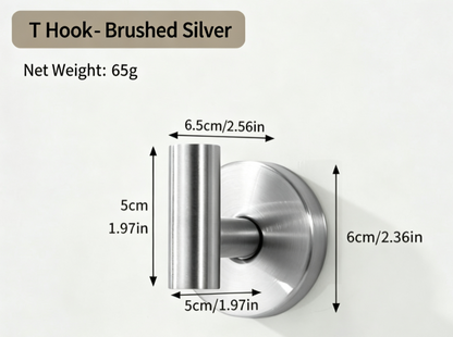 Heavy Duty Stainless Steel Vacuum Suction Cup Hooks – No-Drill Wall Mount Organizer
