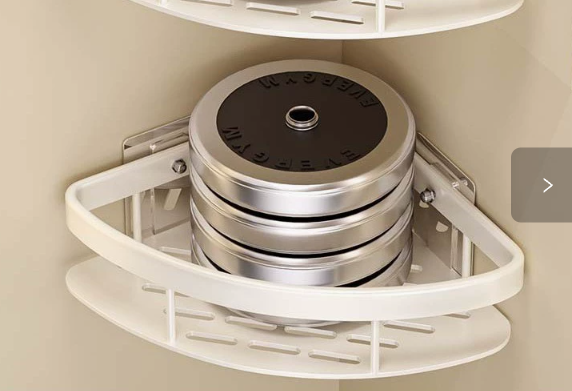 Premium No-Drill Space Aluminum Shower Caddy - Strong Suction Bathroom Shelf
