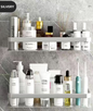 Premium No-Drill Space Aluminum Shower Caddy - Strong Suction Bathroom Shelf