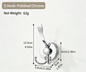Heavy Duty Stainless Steel Vacuum Suction Cup Hooks – No-Drill Wall Mount Organizer