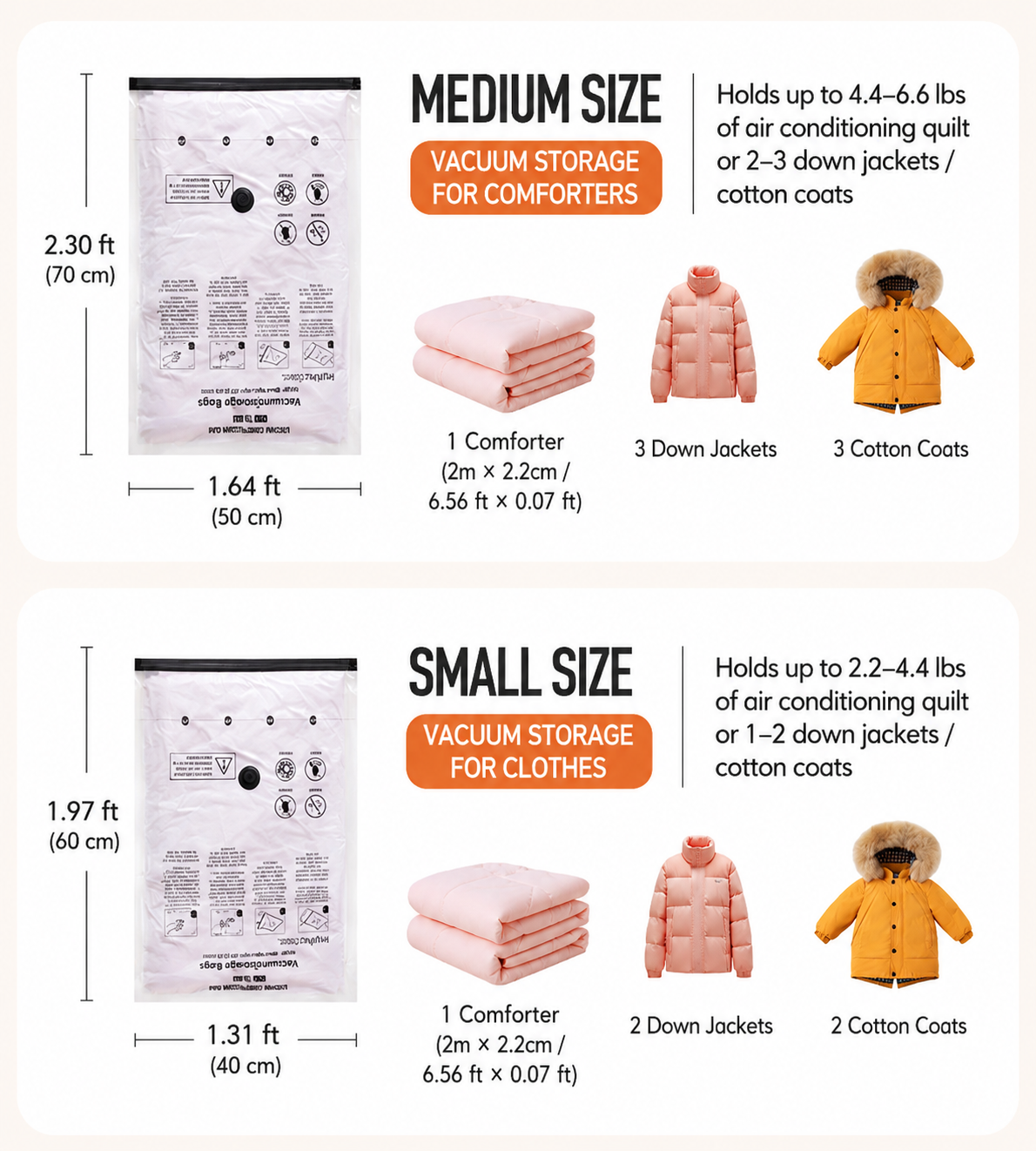 Premium Heavy-Duty Vacuum Storage Bags for Clothes, Pillows & Comforters