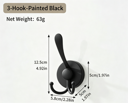 Heavy Duty Stainless Steel Vacuum Suction Cup Hooks – No-Drill Wall Mount Organizer