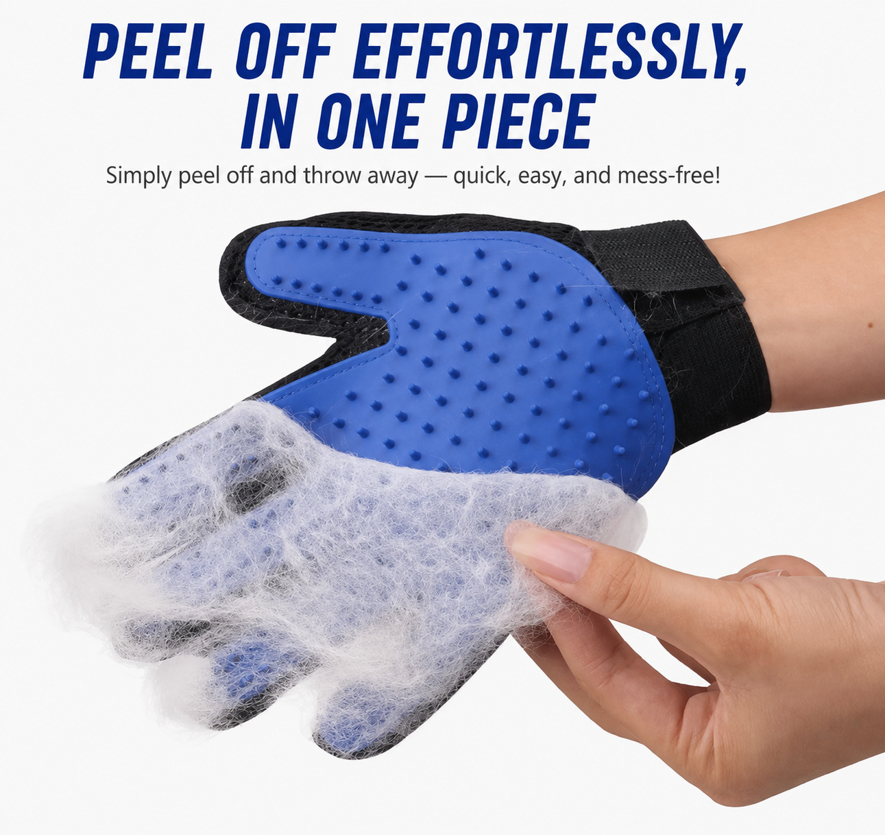 2-in-1 Pet Grooming & Massage Glove - Gentle Deshedding Brush for Cats & Dogs