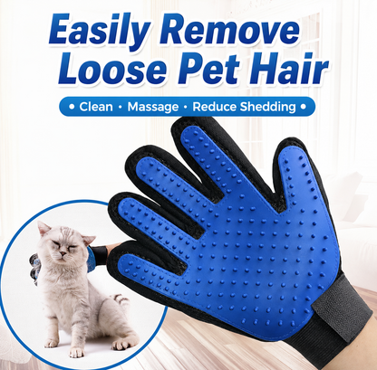 2-in-1 Pet Grooming & Massage Glove - Gentle Deshedding Brush for Cats & Dogs