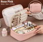 Premium Large-Capacity Travel Makeup Bag with Customizable Dividers