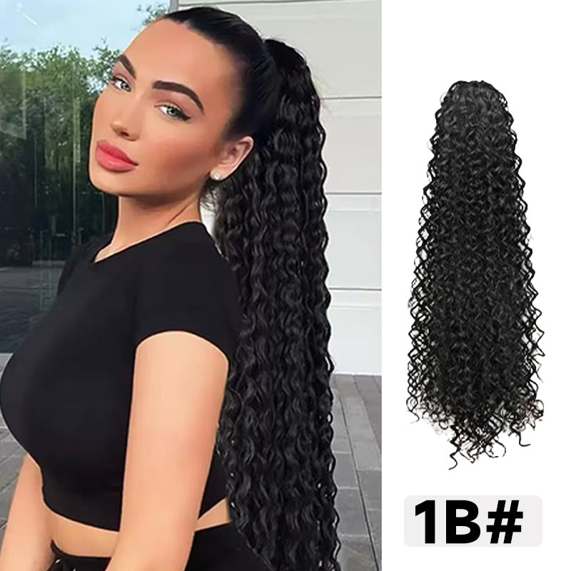 Drawstring Ponytail, Afro Wave, Deep Curly Hair, Ponytail Extension, Coily Hair, Synthetic Ponytail