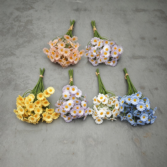 realistic artificial yellow daisy bouquet with 6 stems of lifelike faux wildflowers for farmhouse decor