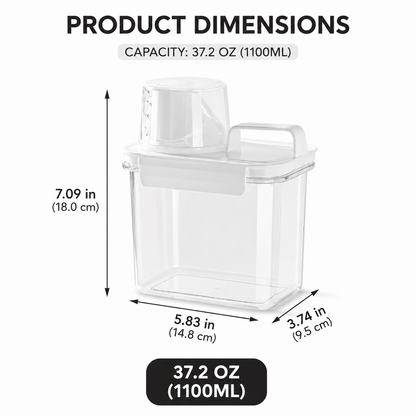 Airtight Cereal & Grain Storage Containers with Measuring Cup Lid
