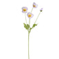 realistic faux silk poppy flowers in dreaming light purple color on a clean white background