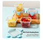 Mini Refrigerator Organizer Bins, Airtight Small Food Storage Containers with Lids