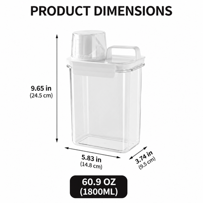 Airtight Cereal & Grain Storage Containers with Measuring Cup Lid
