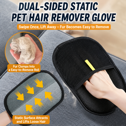 2-in-1 Pet Grooming & Massage Glove - Gentle Deshedding Brush for Cats & Dogs