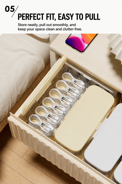 Premium Double-Layer Cable Management Box & Desktop Electronics Organizer