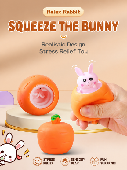 Pop-Up Cute Bunny & Pumpkin Squeeze Toy – Stress Relief Fidget Toy