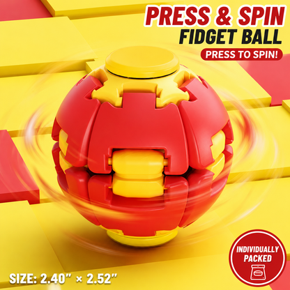 3D Decompression Press & Spin Fidget Ball – Ultimate Stress Relief & Focus Toy