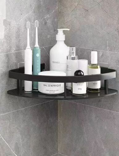 Premium No-Drill Space Aluminum Shower Caddy - Strong Suction Bathroom Shelf