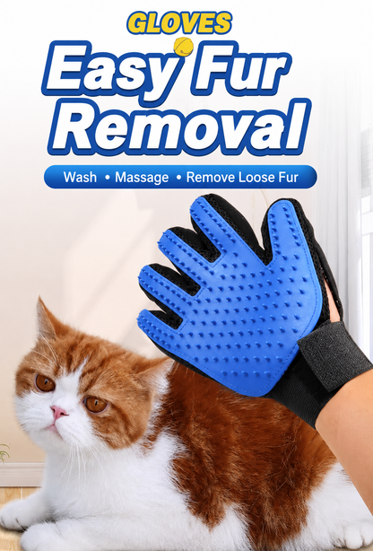 2-in-1 Pet Grooming & Massage Glove - Gentle Deshedding Brush for Cats & Dogs