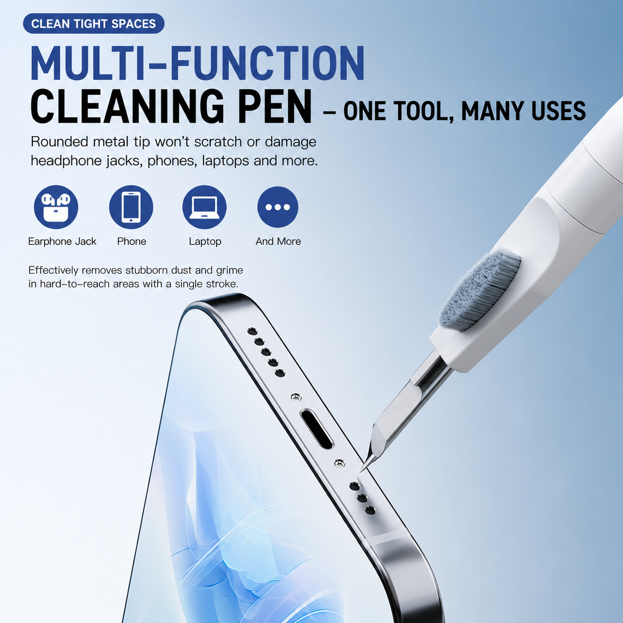 11-in-1 Ultimate Electronics Cleaning Kit - Multi-Function Cleaner for Keyboard, Earbuds, Phone Screen & Camera