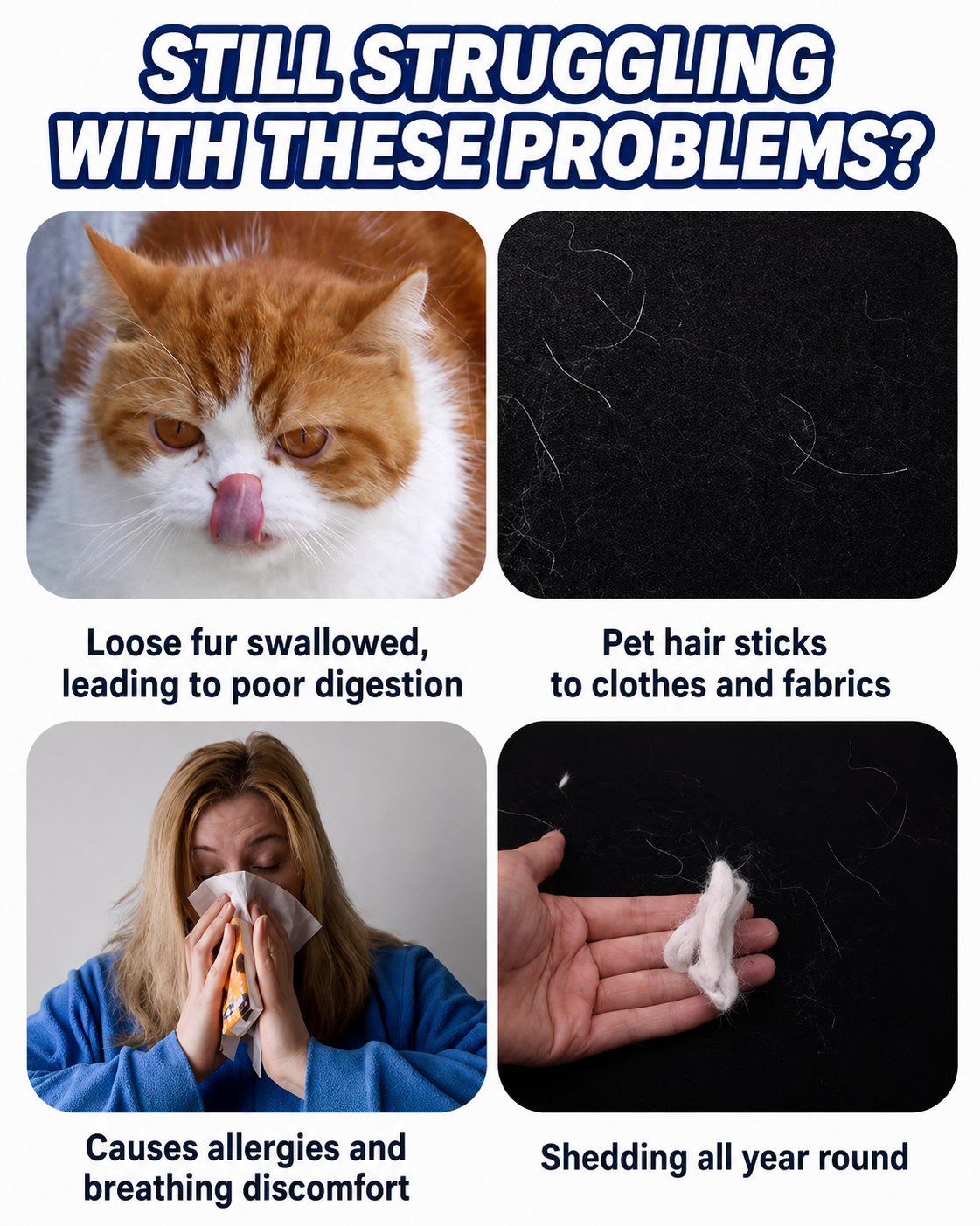 2-in-1 Pet Grooming & Massage Glove - Gentle Deshedding Brush for Cats & Dogs