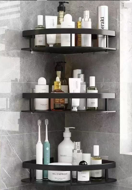 Premium No-Drill Space Aluminum Shower Caddy - Strong Suction Bathroom Shelf