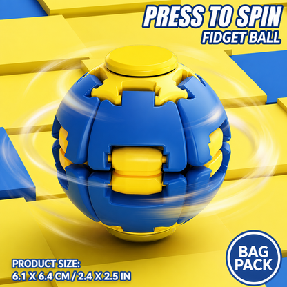 3D Decompression Press & Spin Fidget Ball – Ultimate Stress Relief & Focus Toy