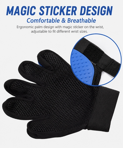 2-in-1 Pet Grooming & Massage Glove - Gentle Deshedding Brush for Cats & Dogs
