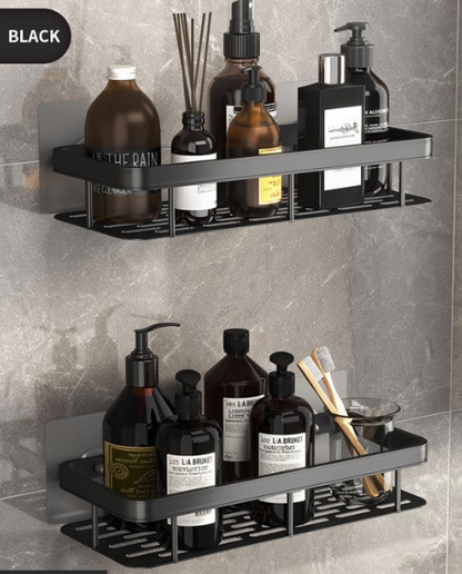 Premium No-Drill Space Aluminum Shower Caddy - Strong Suction Bathroom Shelf