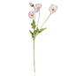 realistic faux silk poppy flowers in dreaming light purple color on a clean white background