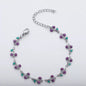 dainty sweet cherry charm link bracelet with playful shimmering summer wristwear design