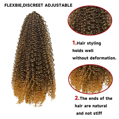 hair texture and durability marketing feature chart for synthetic  curly drawstring ponytail extension